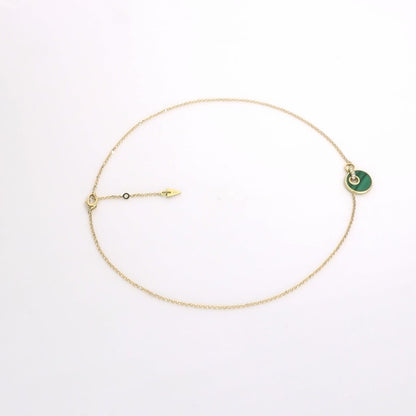 COLLANA GIOVE MALACHITE E DIAMANTI